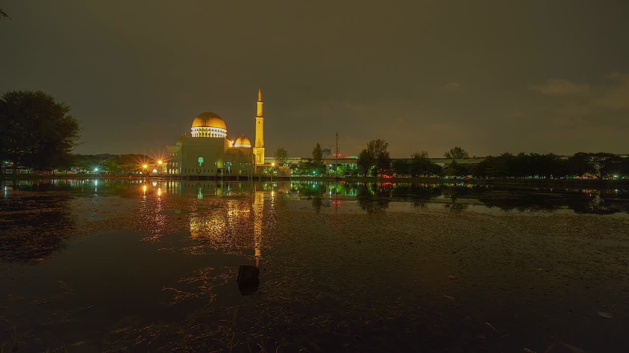 4k tl escena del amanecer desde malasia.