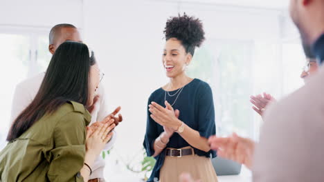 team, applause and achievement for collaboration