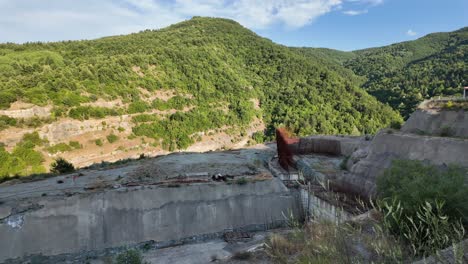 aliakmonas river nestorio dam under construction north greece macedonia region