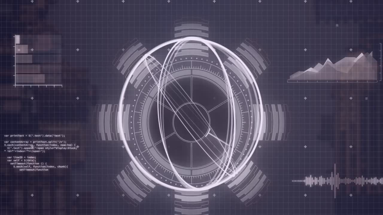 회전하는 원의 애니메이션과 해군 배경에 대한 데이터 처리