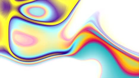coloridas ondas térmicas líquidas que fluyen animación de video