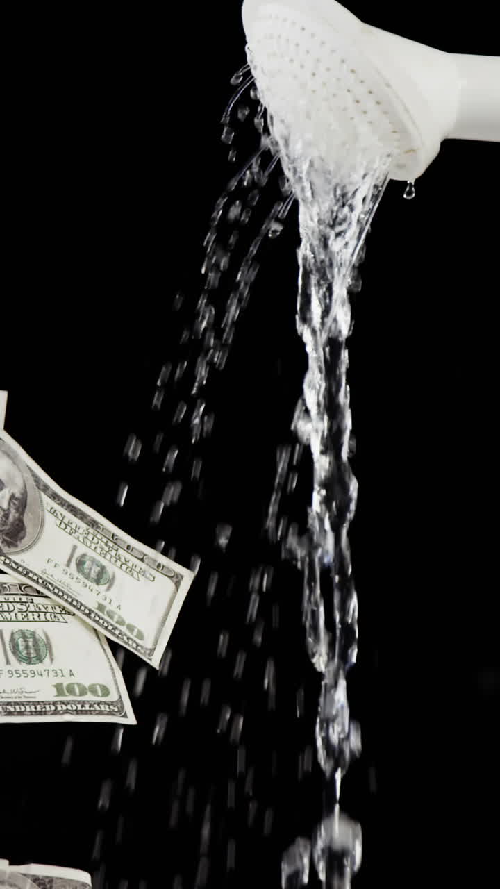 el riego puede verter agua en la planta de dinero