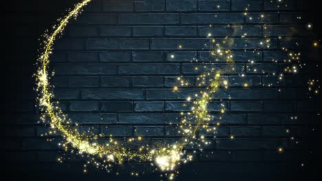 animation of glowing yellow particles