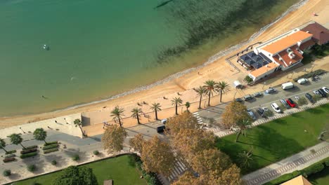 Vista-Aérea-Desde-Lo-Alto-De-La-Playa-De-S&#39;agaró-En-La-Costa-Brava