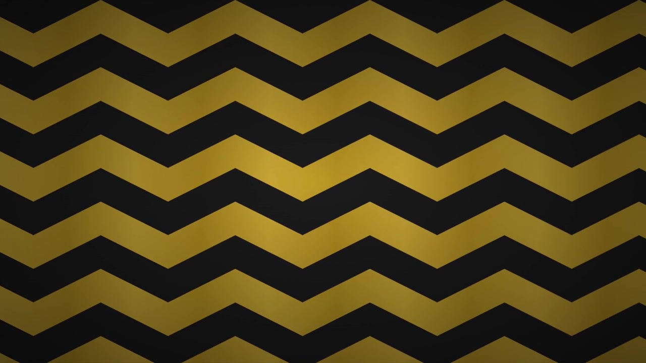 Abstract Background with Moving Golden Zigzag Lines