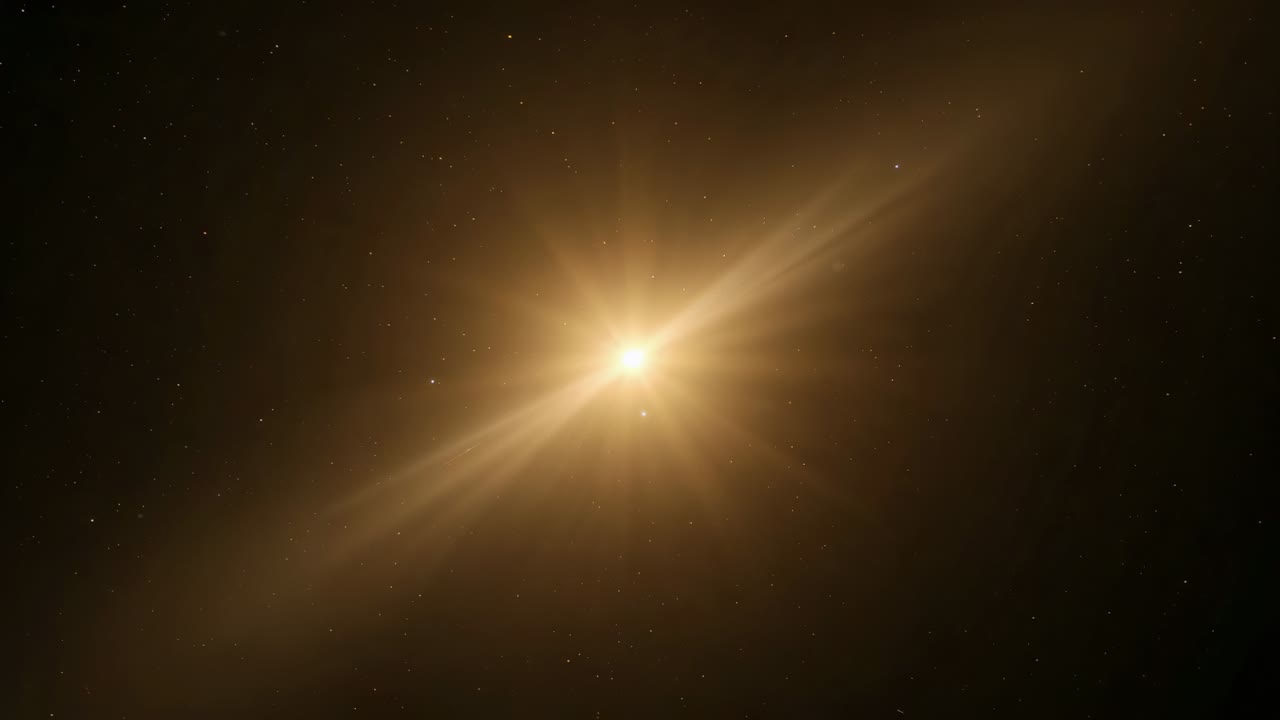 Tracking core star pulsing halo rays in space, observing companion brightening and diagonal plume