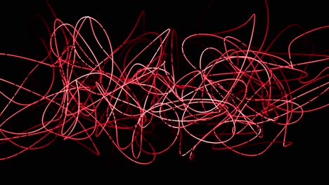 abstract red lines on black background