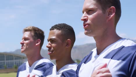 Rugby-players-singing-before-match