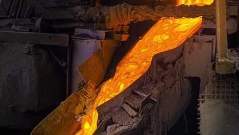 molten metal pouring in a factory