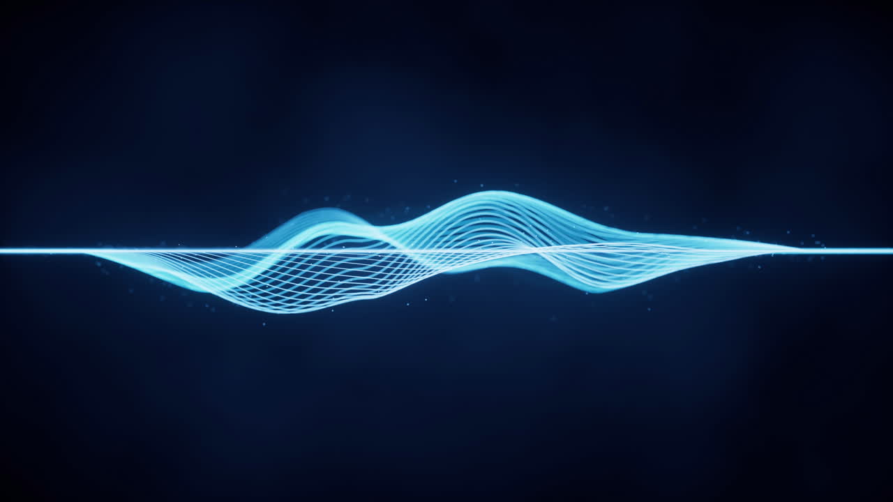 líneas de onda que fluyen, animación en bucle, renderización en 3d.