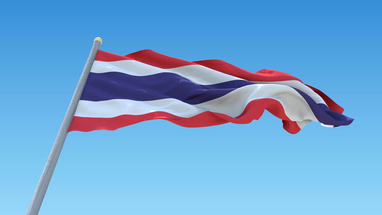 은 하늘에 태국 발, 원활한 루프 애니메이션.