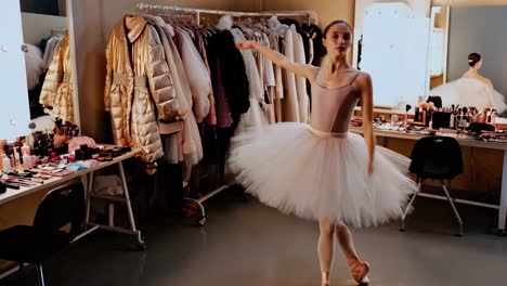 ballet dancer in dressing room