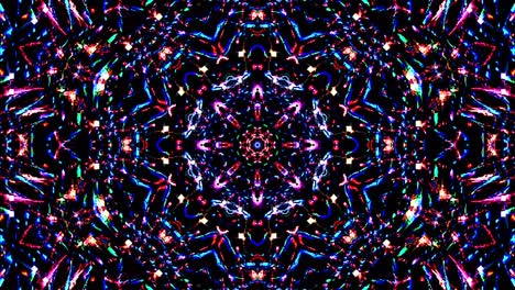 hermoso caleidoscopio abstracto que brilla, una luz radiante que regula los movimientos sutiles