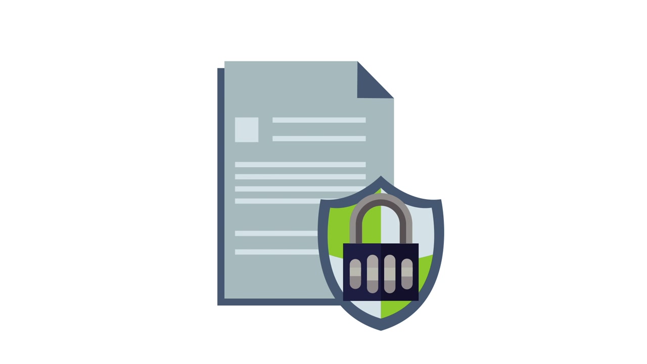 Document Security and Data Protection Animation