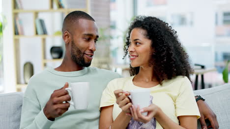 love, coffee and couple on couch