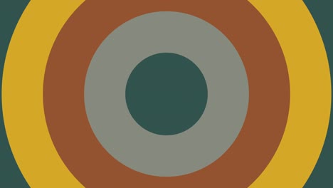 círculos de zoom en la variación de la paleta multicolor de moda. simple fondo gráfico de movimiento geométrico. animación sin costuras con formas básicas