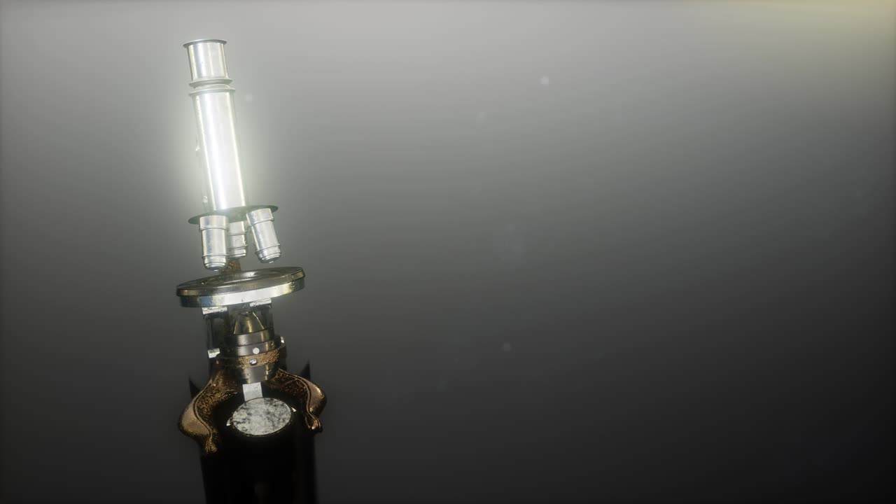 레트로 루프 오래된 과학 실험실 현미경