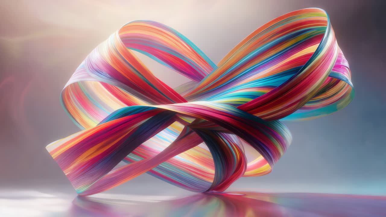 추상적인 다채로운 리본