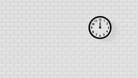 clock on wall with minimal concepts. 3d loop animation with 4k resolution.