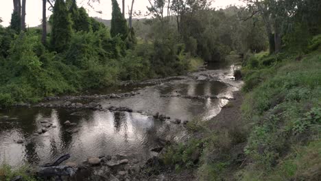 wide view of christmas creek in the scenic rim adjacent to burgess park camp ground