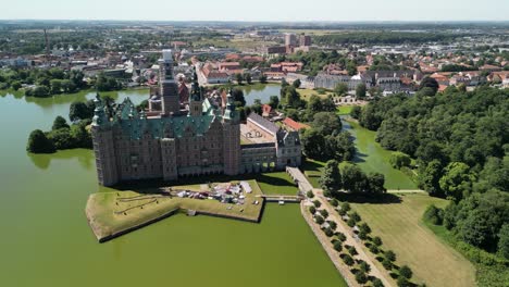 frederiksborg castle - drone approach