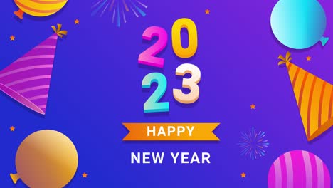 happy new year 2023 celebration animation 1