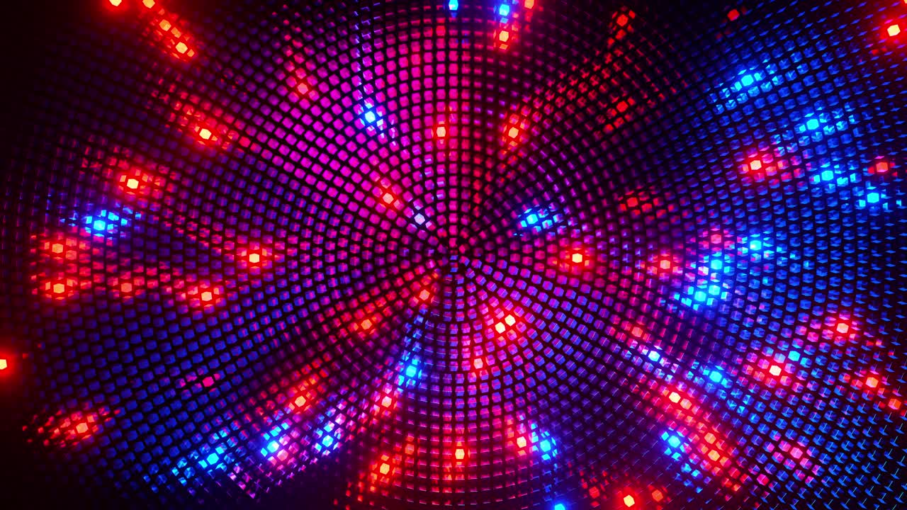 Colorful background with many lights. Infinitely looped animation