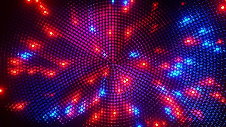 Fundo colorido com muitas luzes. Animação em loop infinito.