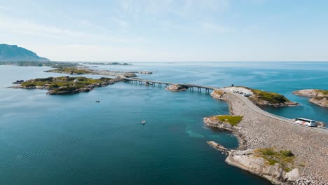 Aerial-view-of-a-buss-on-Atlantic-Road-also-known-as-”The-Road-in-the-Ocean”-in-Norway