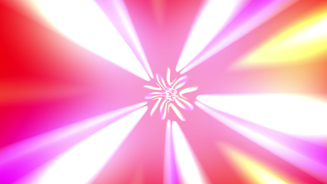 Abstract hyperspace background. Speed of light, neon glowing rays and ...