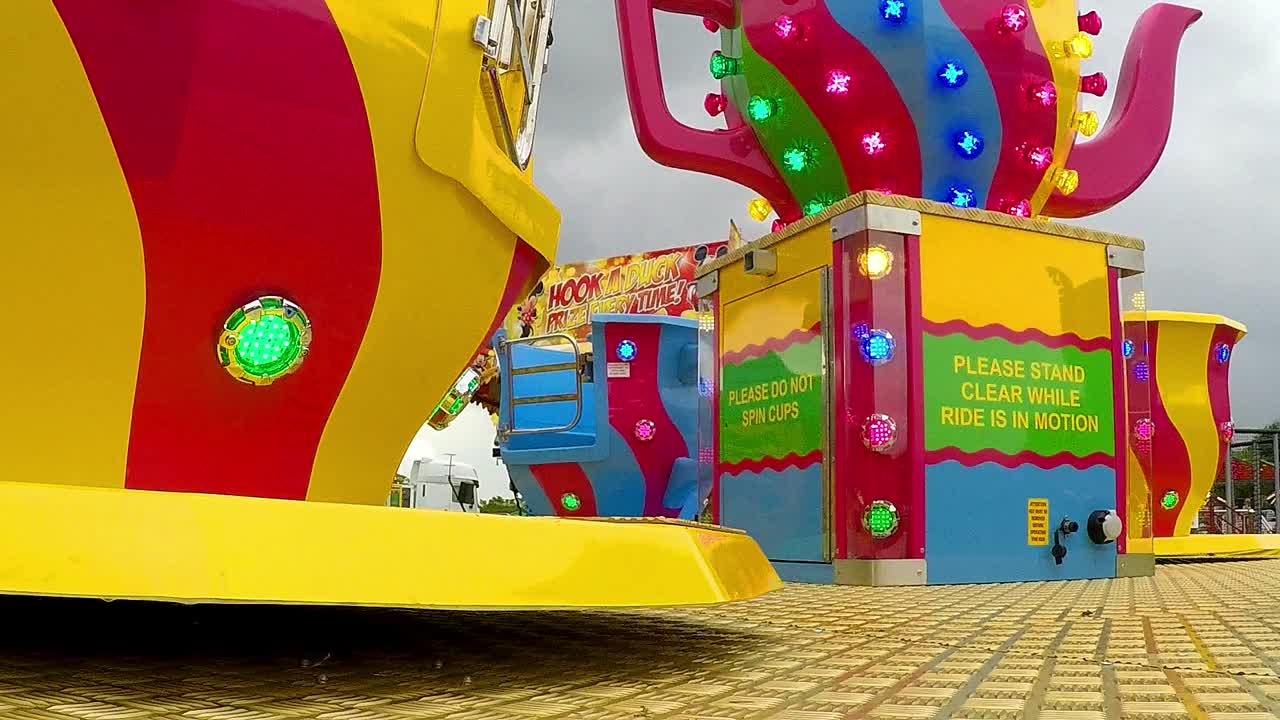 Fairground rides at circus entertainment day