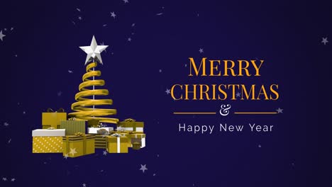 Animation-of-merry-christmas-text-over-christmas-tree