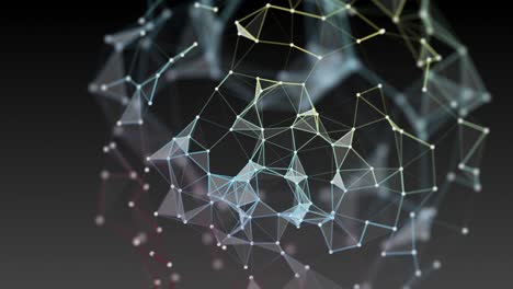 futuristic plexus animation with glowing triangles in slow motion, 4096x2304 loop 4k