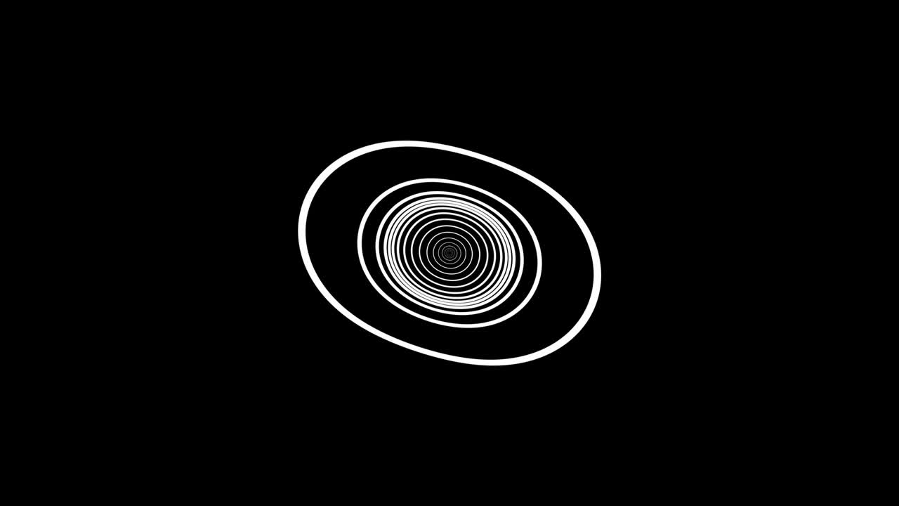 많은 색 원의 터널에서 컴퓨터에서 생성 된 최면 배경 3d 렌더링