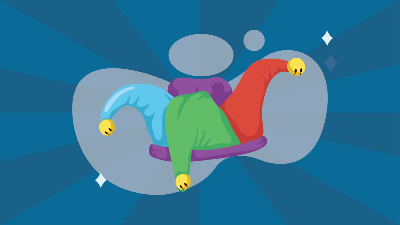 다채로운 조스터의 모자 일러스트레이션