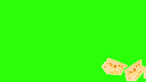 las rebanadas de queso animación elemento de fuente gráfica, clave de croma