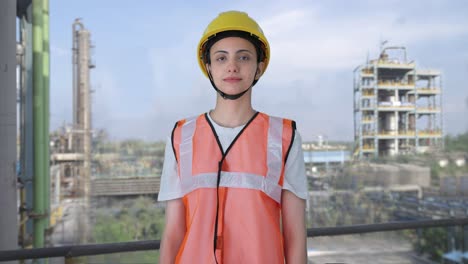 Indian-female-construction-worker-looking-at-the-camera