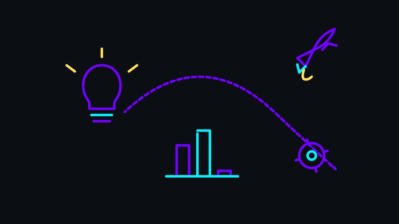 Animated Business Concept Showing Idea Development and Growth