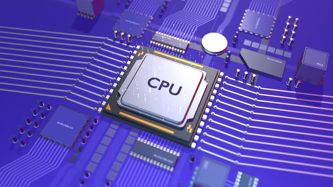 Cpu Processor On Circuit Board. Artificial Intelligence And Neural Networking.