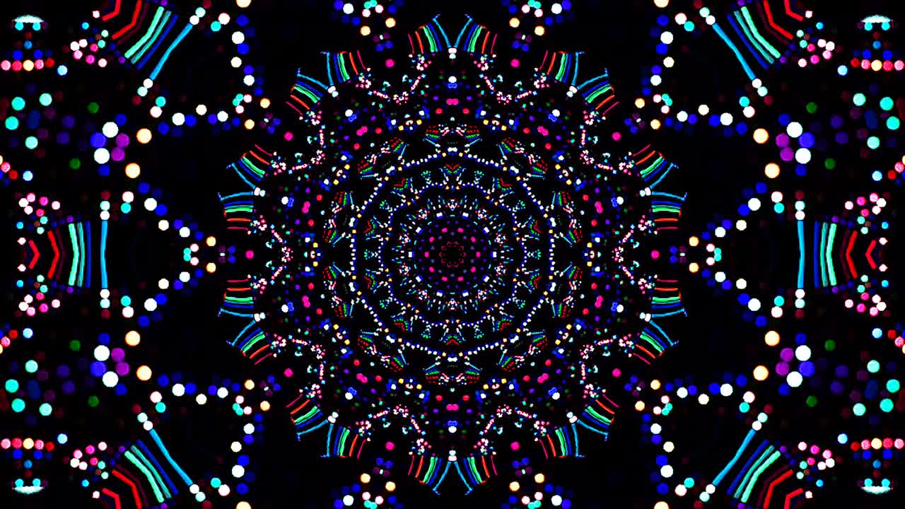 Bright abstract light governing full color, kaleidoscope