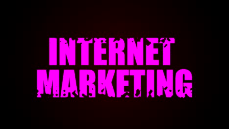 texto de marketing en internet. fondo de animación líquida