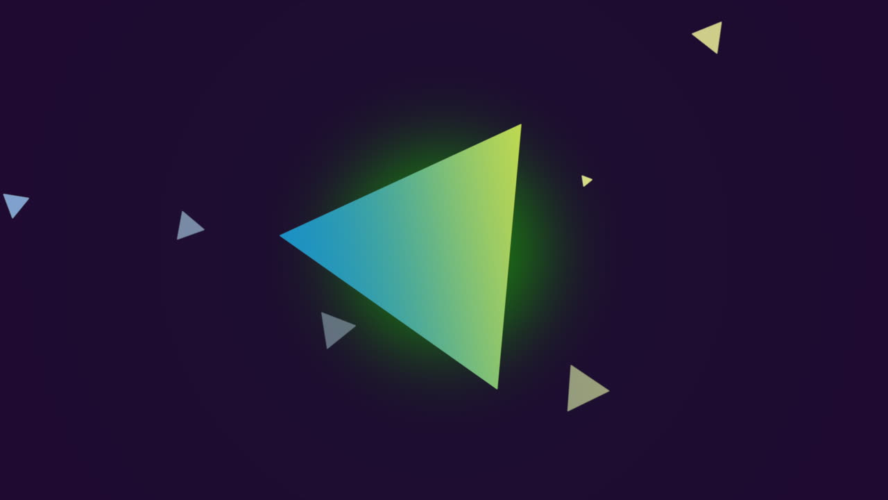 gradiente de movimiento triángulos verdes y amarillos fondo abstracto retro