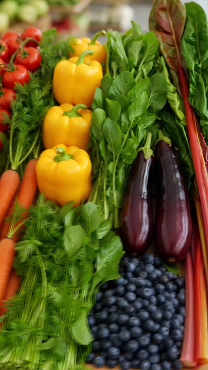 Frutta e verdura fresca biologica 4K.