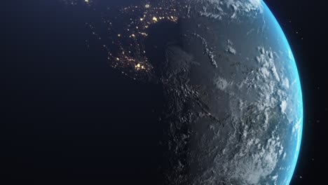 earth from space from south america to north america