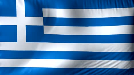 national flag of greece. seamless looping 4k full realistic greek flag waving against background.