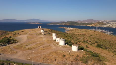 the windmills of ancient bodrum.