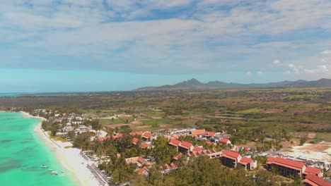 una vista de la zona palmar en mauricio