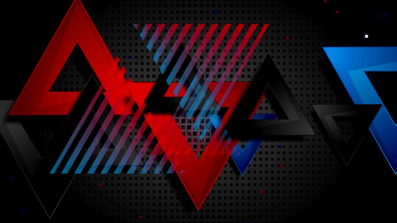 Abstract concept triangles tech geometry video animation