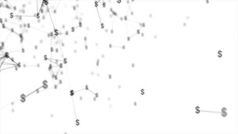abstract network of dollar signs