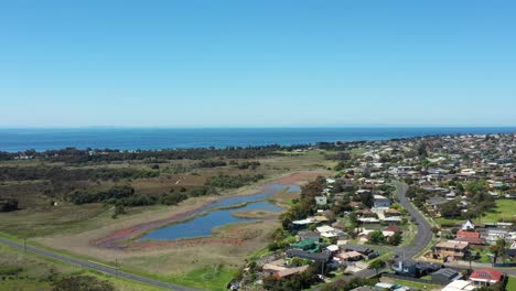 AERIAL-Portarlington-Coastline-With-Wildlife-Nature-Reserve